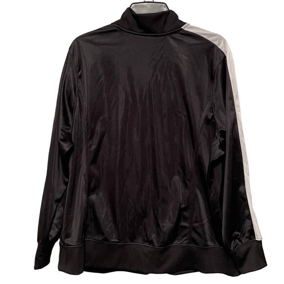 Fila Plus Size Striped Track Jacket - Black / White 1x - Picture 4 of 6